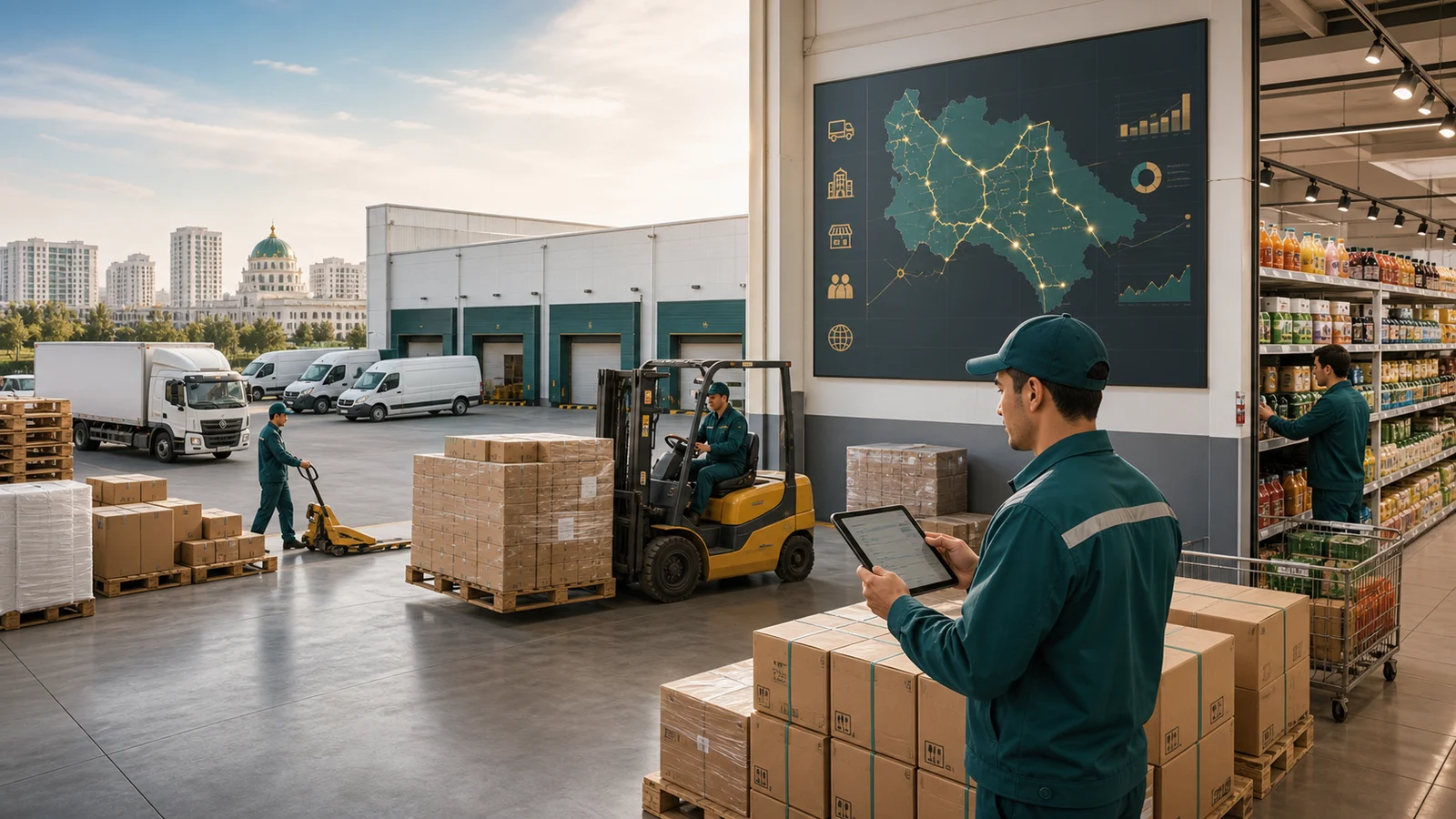 Integrated distribution workflow from warehouse operations to retail, wholesale, partner, and institutional channels.